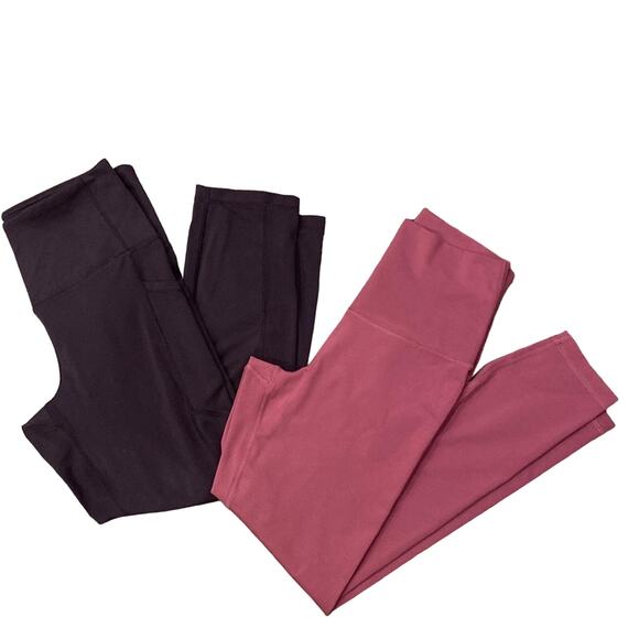 Bundle of 2 Yogalicious Women's Lux High Waist Cropped/Ankle Leggings Size M - Picture 1 of 10
